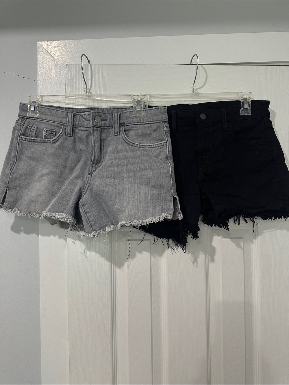 Joes Frayed Hem Women's Denim Shorts - Gray and Black